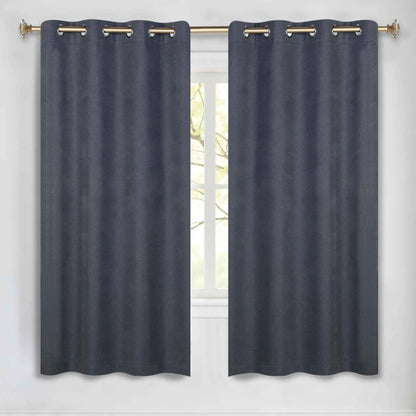 Neal 100% Blackout Machine Washable Grommet Curtains. Set of 2 Panels