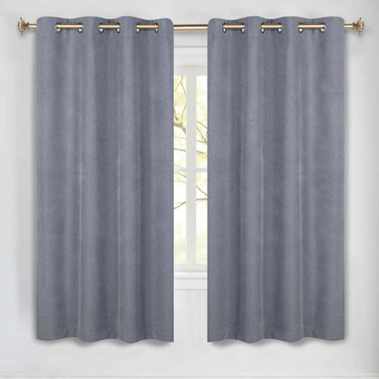 Neal 100% Blackout Machine Washable Grommet Curtains. Set of 2 Panels