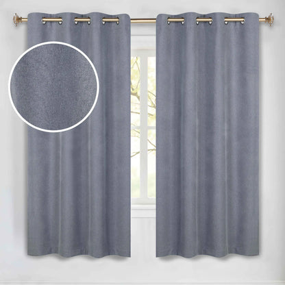 Neal 100% Blackout Machine Washable Grommet Curtains. Set of 2 Panels