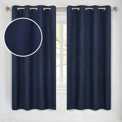 Neal 100% Blackout Machine Washable Grommet Curtains. Set of 2 Panels