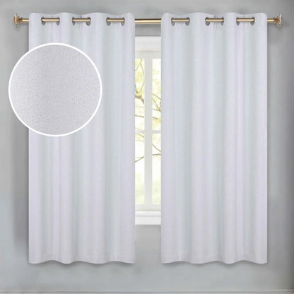 Neal 100% Blackout Machine Washable Grommet Curtains. Set of 2 Panels
