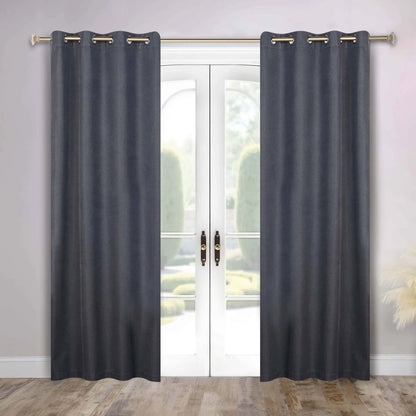 Nyan 100% Blackout Machine Washable Grommet Curtains. Set of 2 Panels