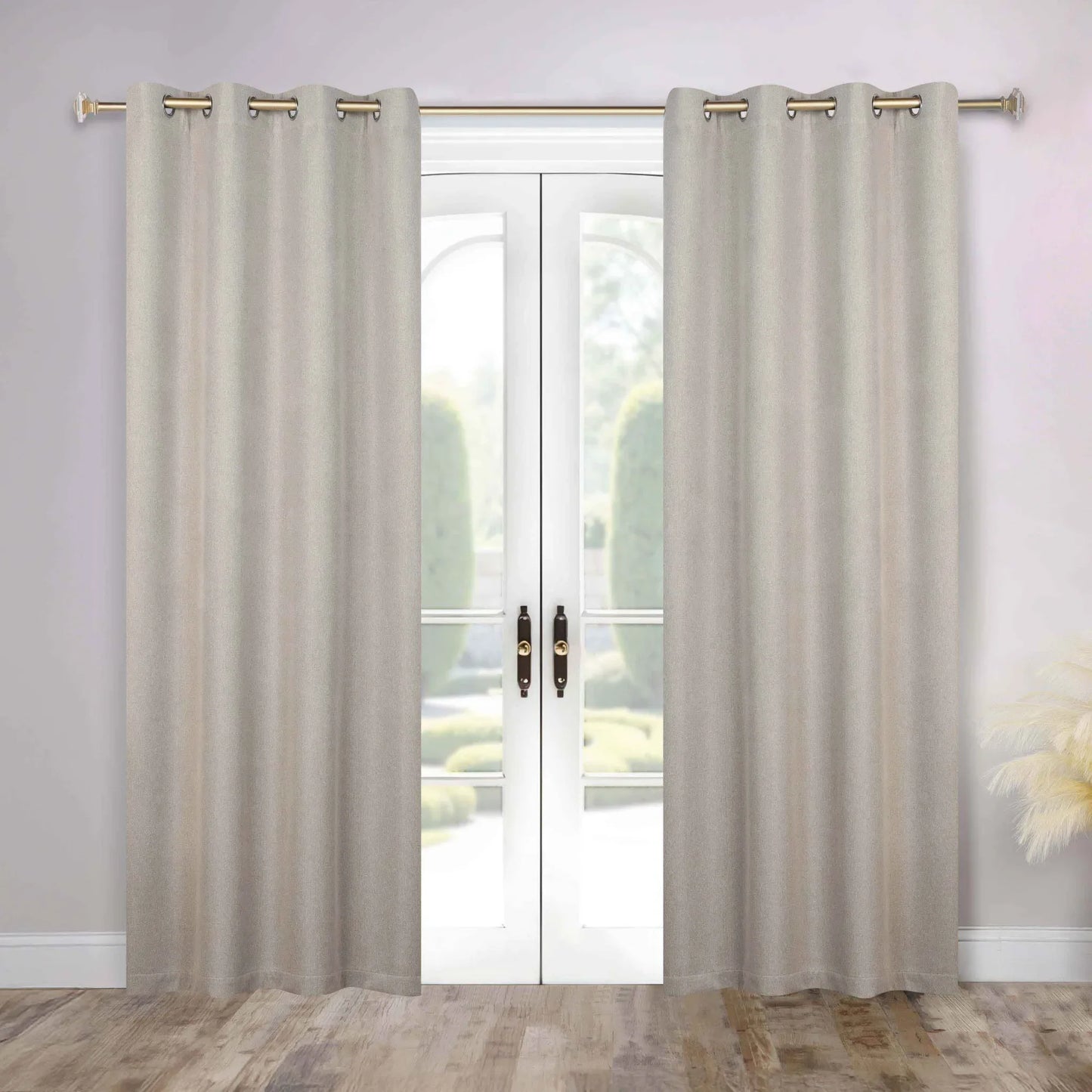 Nyan 100% Blackout Machine Washable Grommet Curtains. Set of 2 Panels