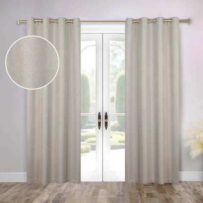 Nyan 100% Blackout Machine Washable Grommet Curtains. Set of 2 Panels