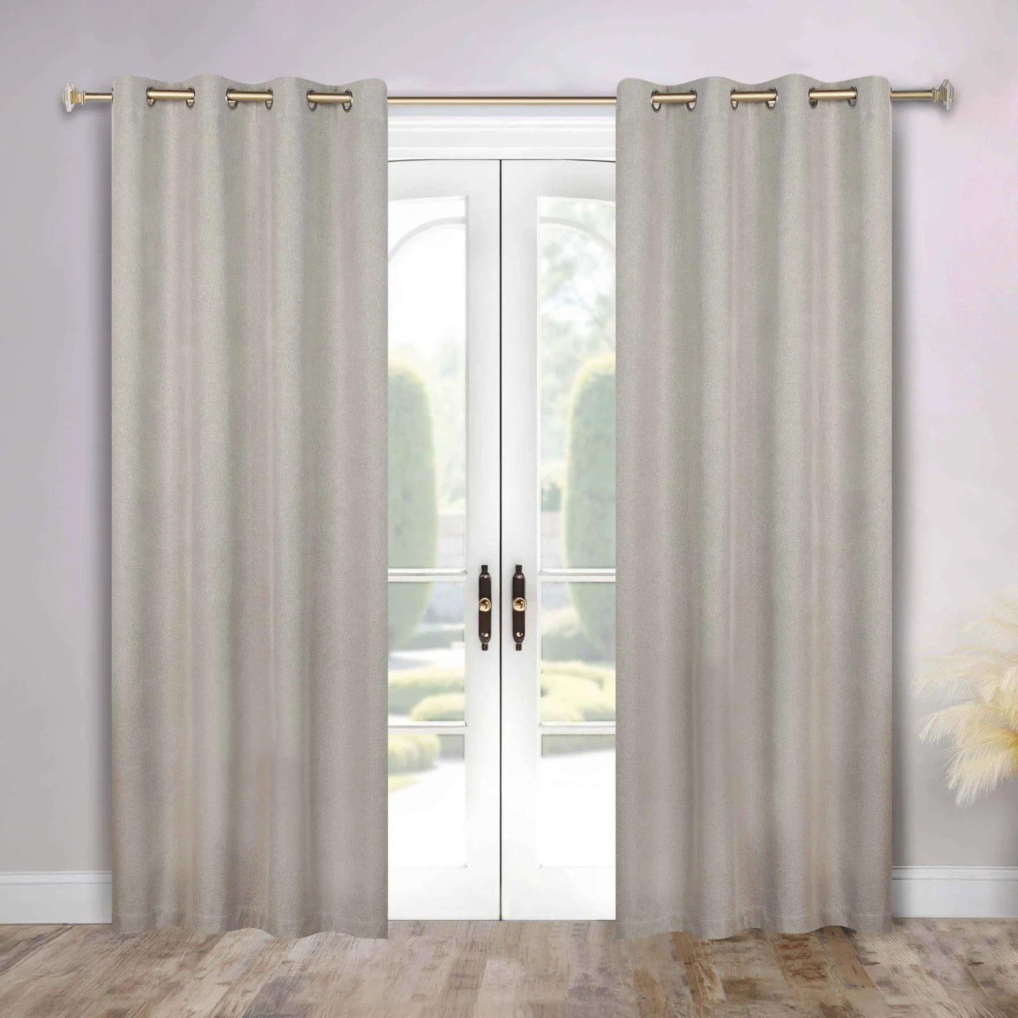 Neal 100% Blackout Machine Washable Grommet Curtains. Set of 2 Panels