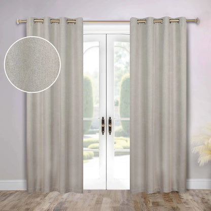 Neal 100% Blackout Machine Washable Grommet Curtains. Set of 2 Panels