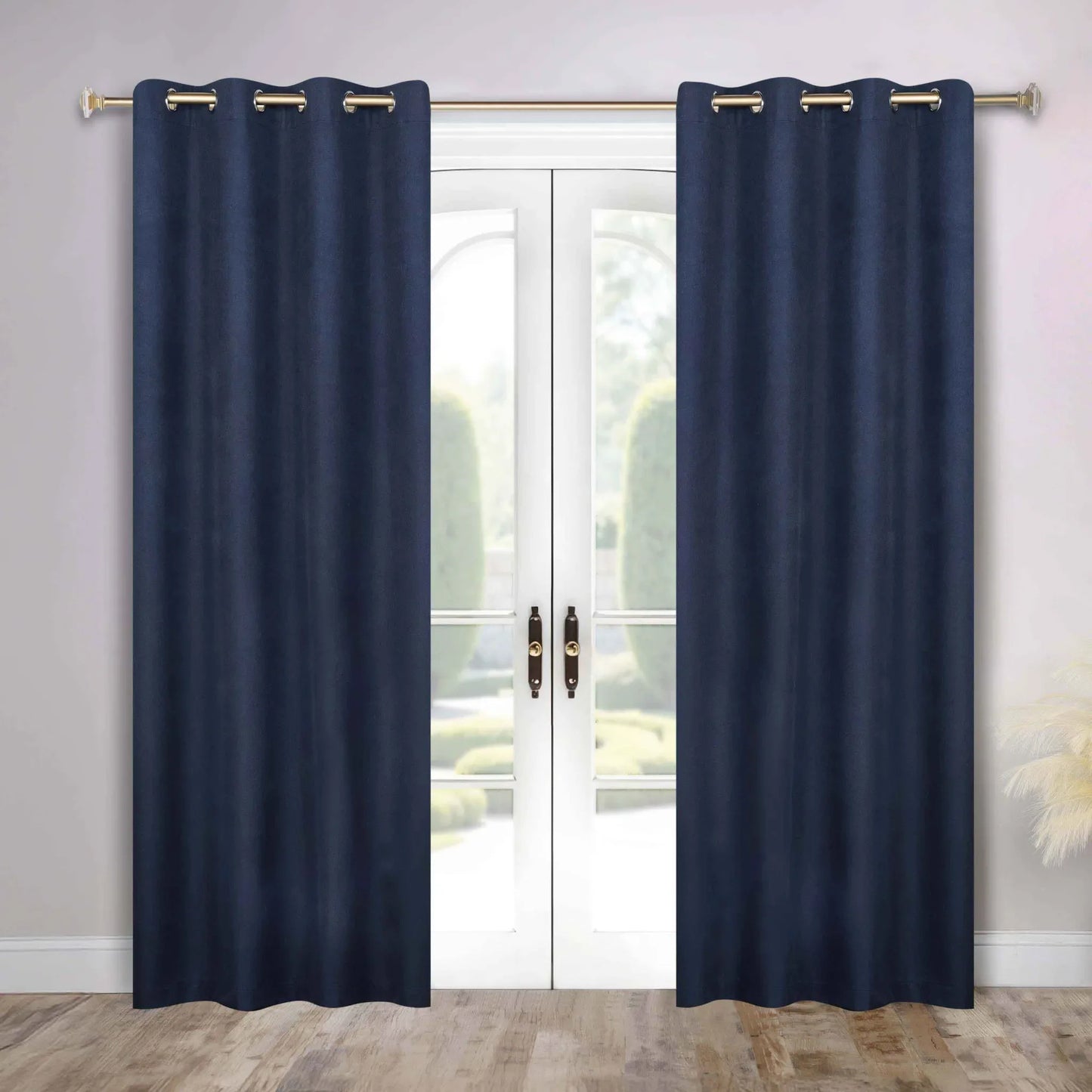 Neal 100% Blackout Machine Washable Grommet Curtains. Set of 2 Panels