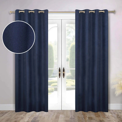 Neal 100% Blackout Machine Washable Grommet Curtains. Set of 2 Panels