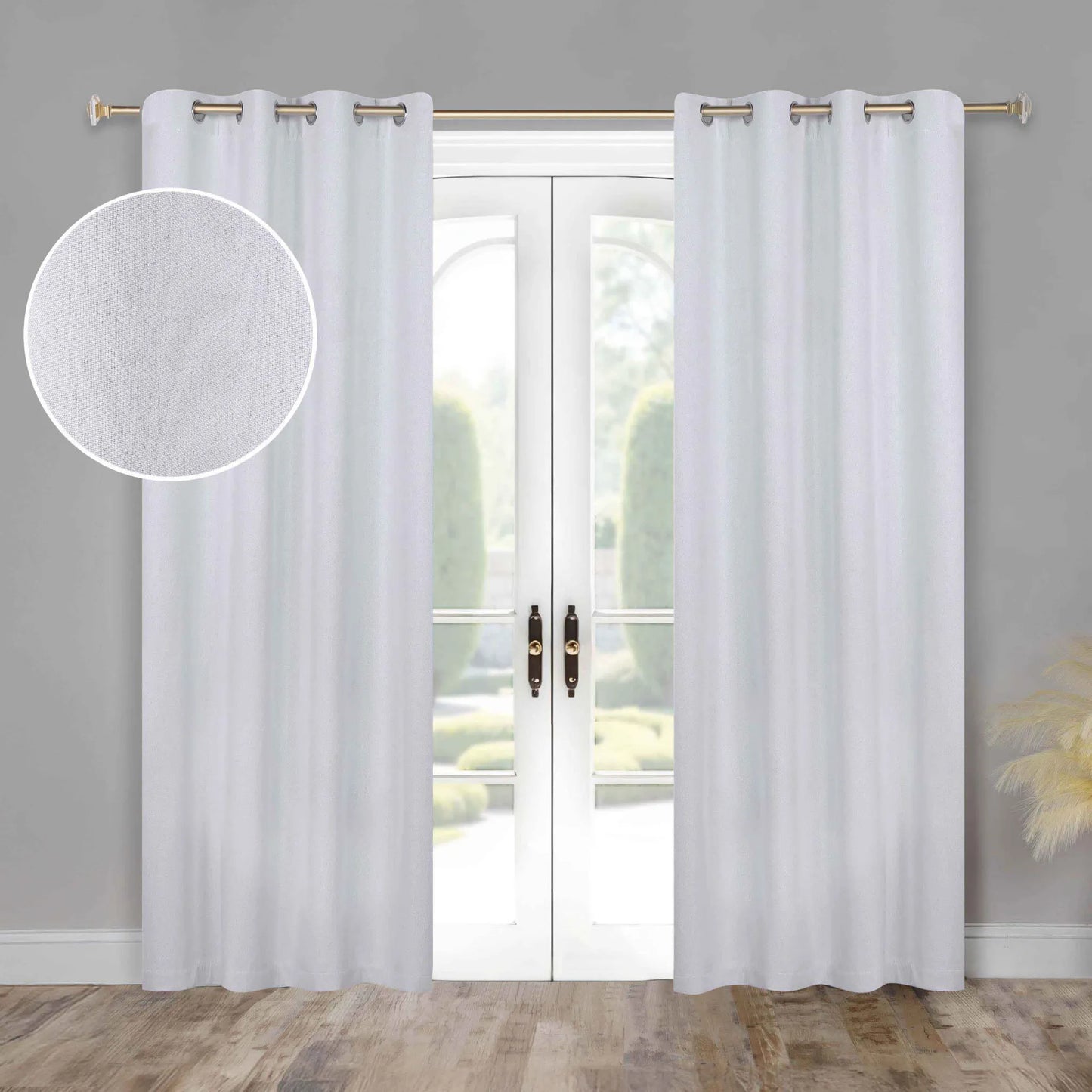 Neal 100% Blackout Machine Washable Grommet Curtains. Set of 2 Panels
