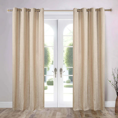 Noor Semi-Blackout Chenille Washable Grommet Curtains. Set of 2 Panels