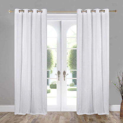 Noor Semi-Blackout Chenille Washable Grommet Curtains. Set of 2 Panels
