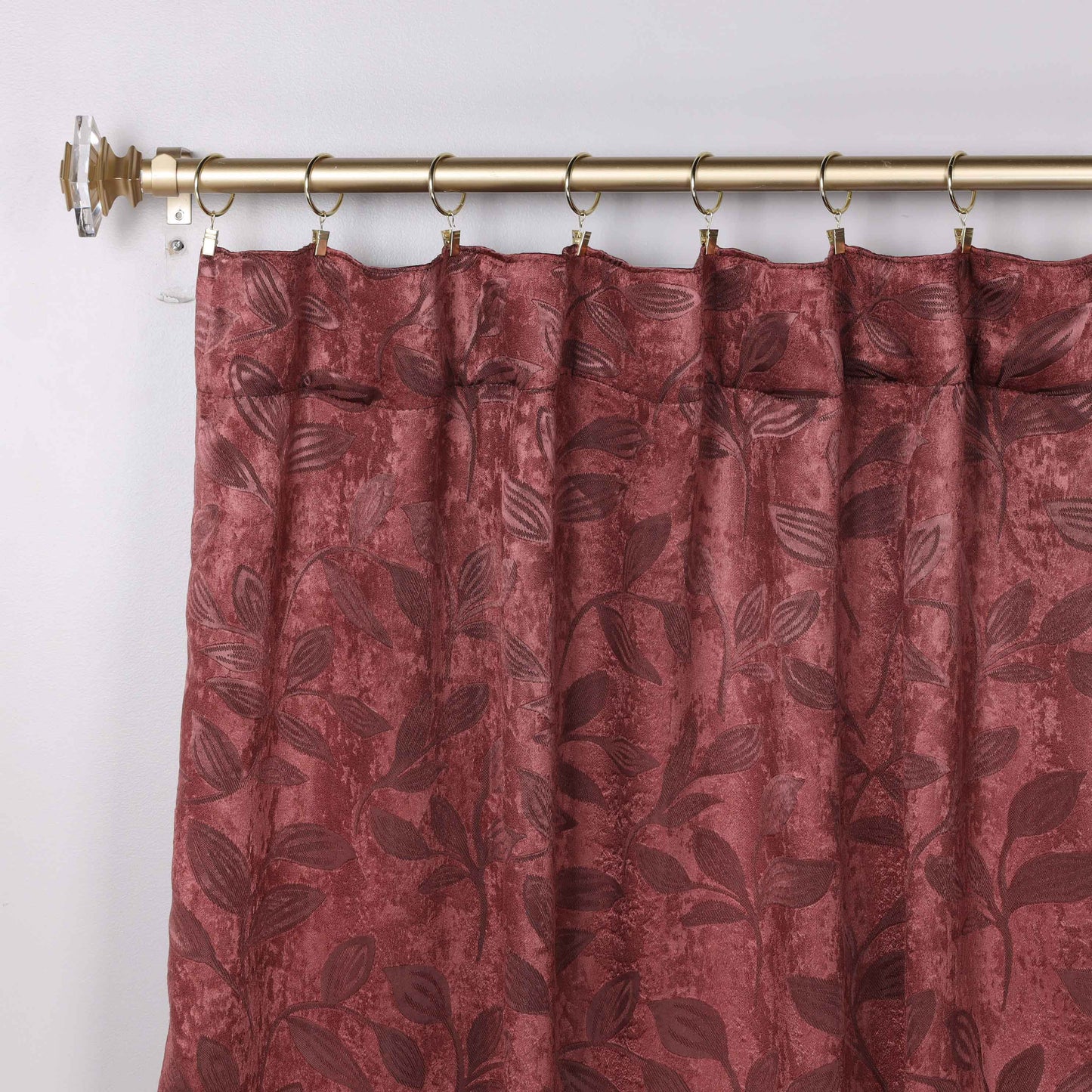 Leaves Room Darkening Back Tabs Blackout Curtain Panels. Set of 2