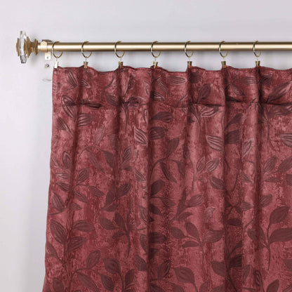 Leaves Room Darkening Back Tabs Blackout Curtain Panels. Set of 2
