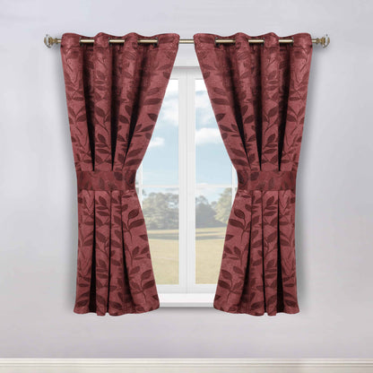 Leaves Room Darkening Washable Blackout Curtain Panels. Set of 2