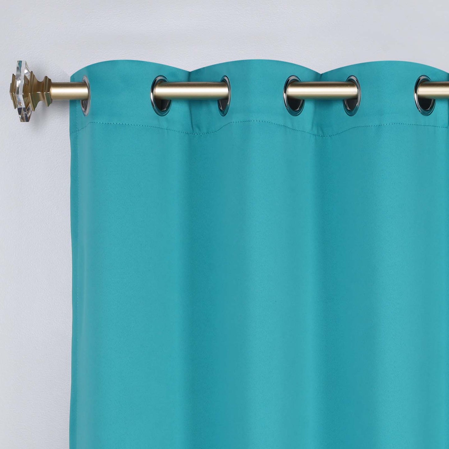 Classic Modern Solid Room Darkening Blackout Curtain Panels. Set of 2