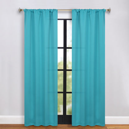 Solid Room Darkening Rod Pocket Blackout Curtain Panels. Set of 2