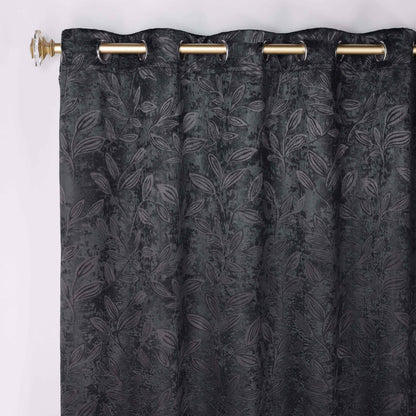 Leaves Room Darkening Grommet Blackout Curtain Panels. Set of 2