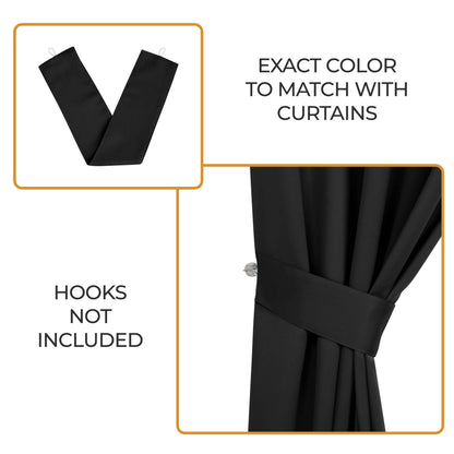 Classic Modern Solid Room Darkening Blackout Curtain Panels. Set of 2