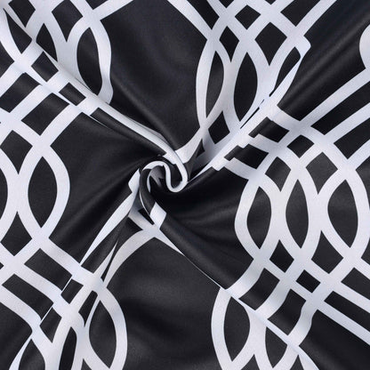 Ribbon Trellis Washable Room Darkening Blackout Curtains. Set of 2