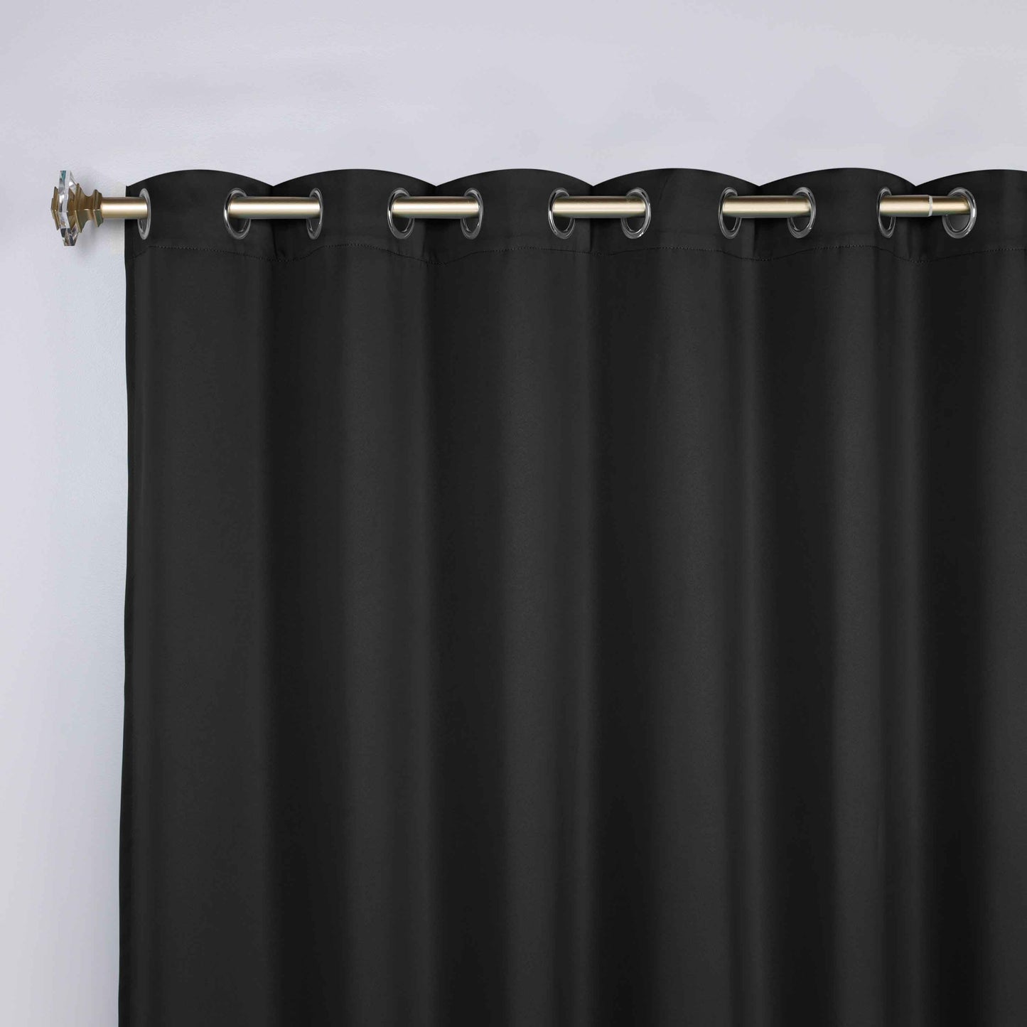 Classic Modern Solid Room Darkening Blackout Curtain Panels. Set of 2