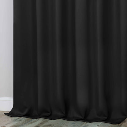 Classic Modern Solid Room Darkening Blackout Curtain Panels. Set of 2