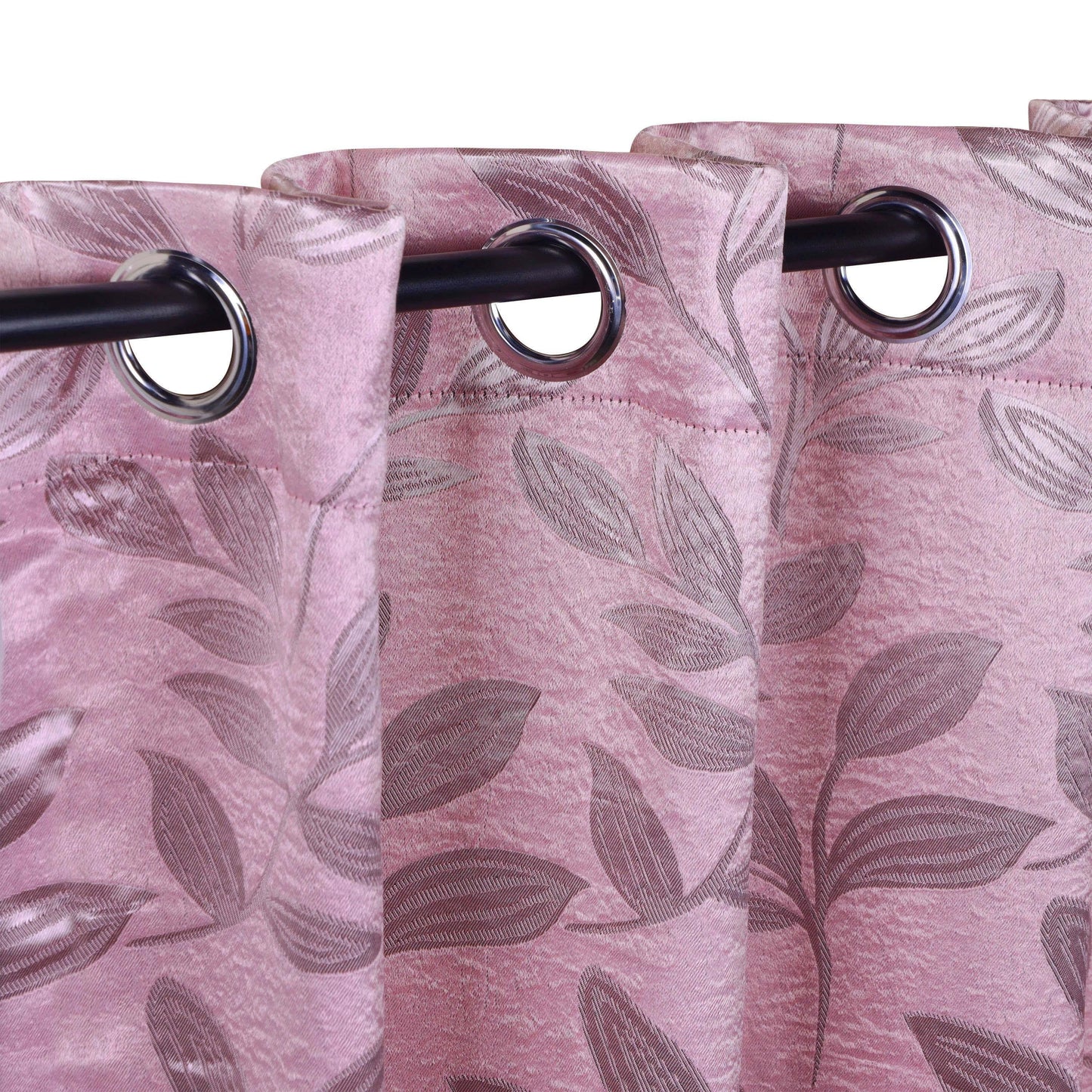 Leaves Machine Washable Room Darkening Blackout Curtains. Set of 2