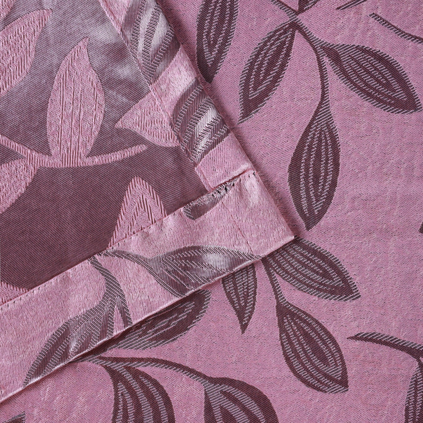 Leaves Machine Washable Room Darkening Blackout Curtains. Set of 2