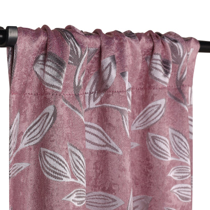 Leaves Room Darkening Washable Blackout Curtain Panels. Set of 2