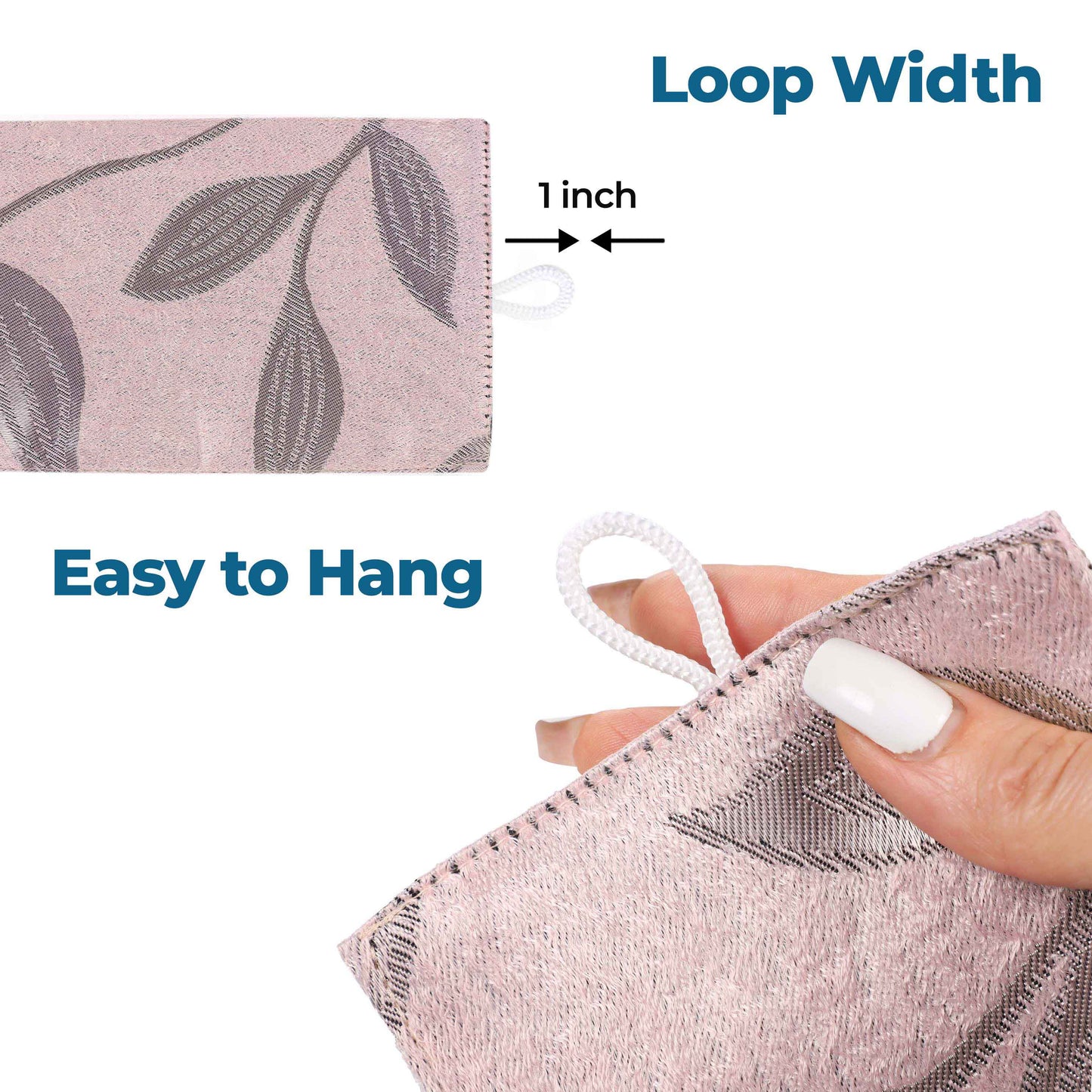 Leaves Room Darkening Washable Blackout Curtain Panels. Set of 2