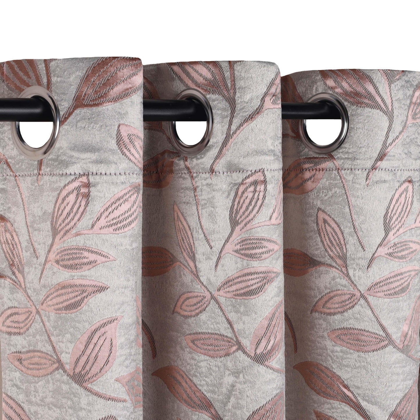 Leaves Machine Washable Room Darkening Blackout Curtains. Set of 2