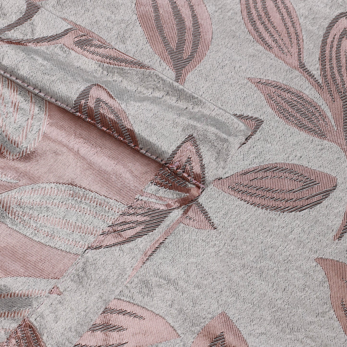Leaves Machine Washable Room Darkening Blackout Curtains. Set of 2