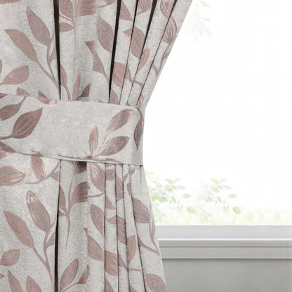 Leaves Room Darkening Washable Blackout Curtain Panels. Set of 2