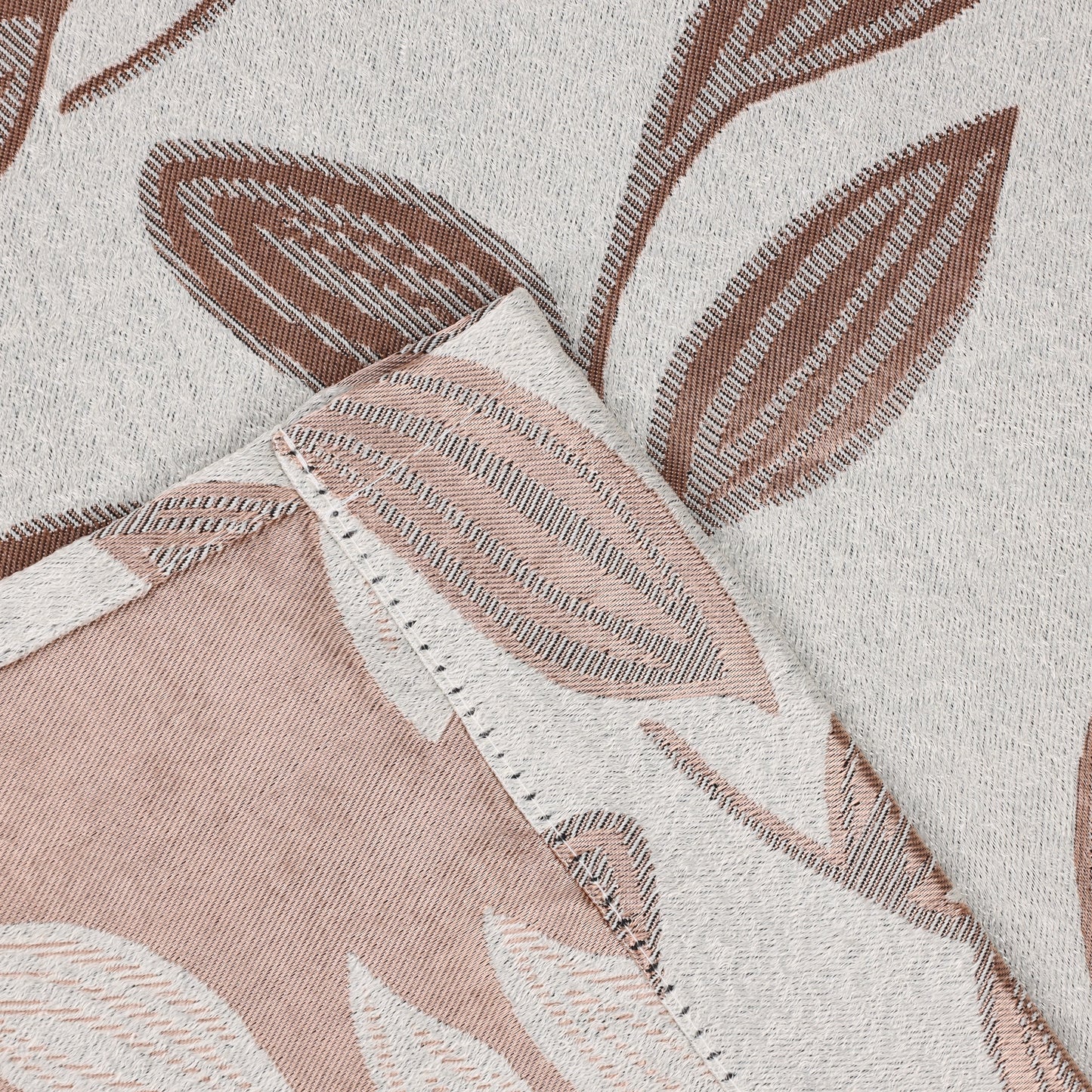 Leaves Room Darkening Washable Blackout Curtain Panels. Set of 2