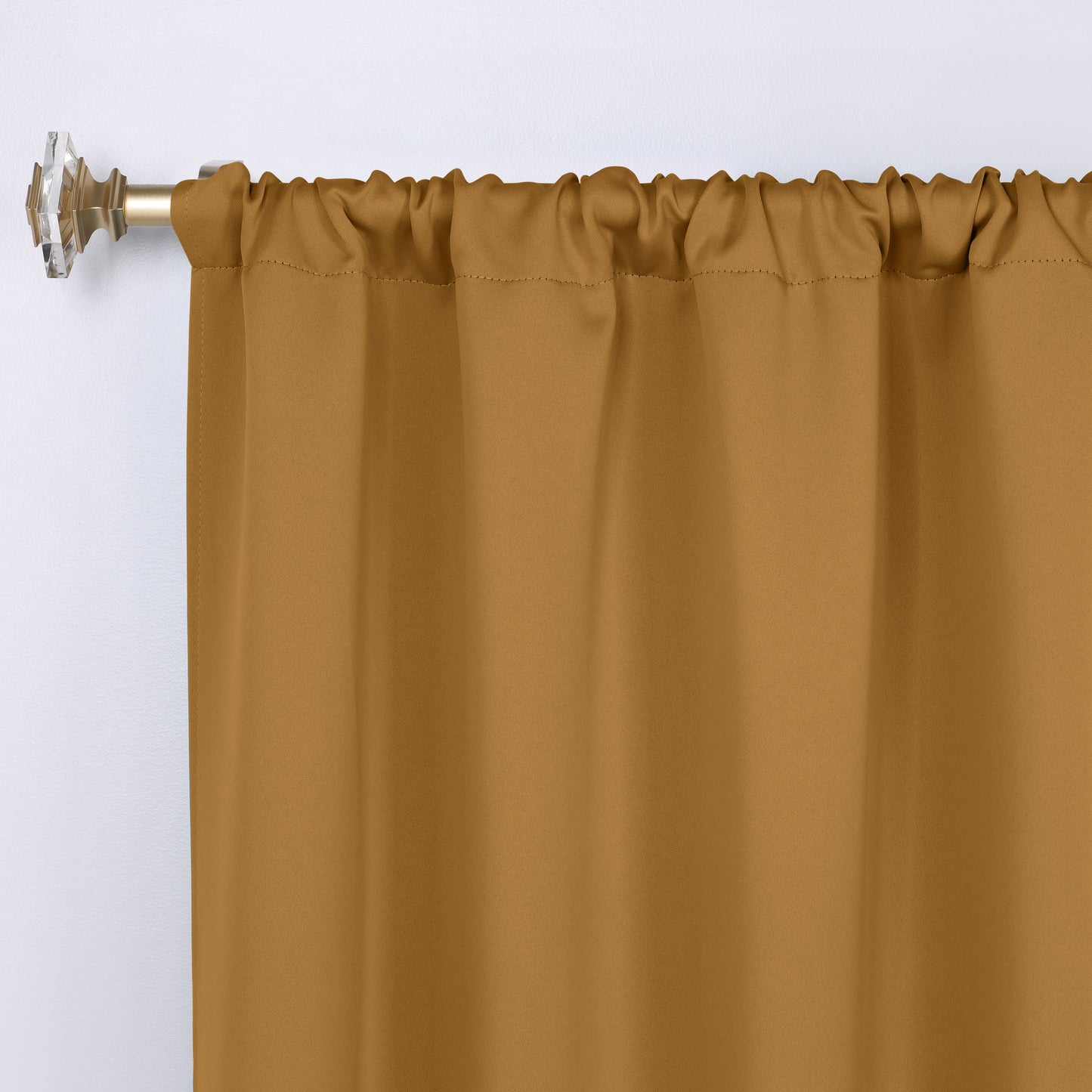 Solid Room Darkening Rod Pocket Blackout Curtain Panels. Set of 2