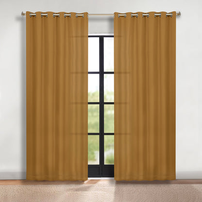 Classic Modern Solid Room Darkening Blackout Curtain Panels. Set of 2