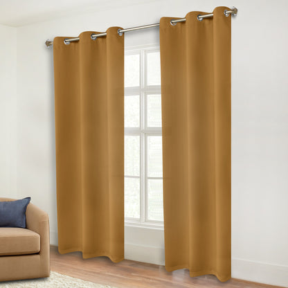 Classic Modern Solid Room Darkening Blackout Curtain Panels. Set of 2