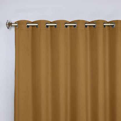 Classic Modern Solid Room Darkening Blackout Curtain Panels. Set of 2
