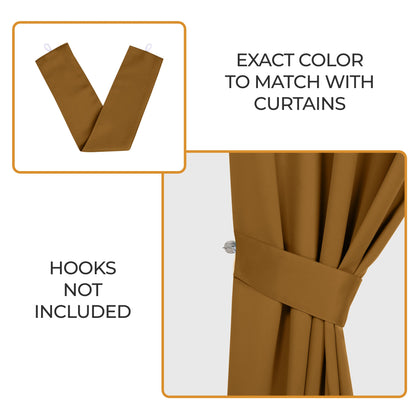 Classic Modern Solid Room Darkening Blackout Curtain Panels. Set of 2