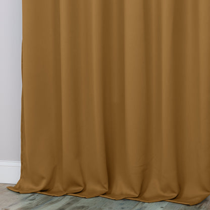 Classic Modern Solid Room Darkening Blackout Curtain Panels. Set of 2