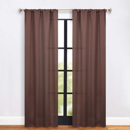 Solid Room Darkening Rod Pocket Blackout Curtain Panels. Set of 2
