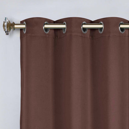 Classic Modern Solid Room Darkening Blackout Curtain Panels. Set of 2