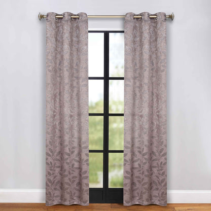 Leaves Room Darkening Grommet Blackout Curtain Panels. Set of 2