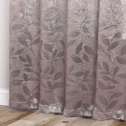 Leaves Room Darkening Washable Blackout Curtain Panels. Set of 2