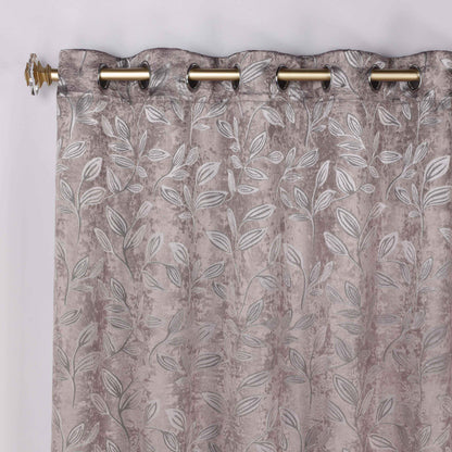 Leaves Room Darkening Grommet Blackout Curtain Panels. Set of 2