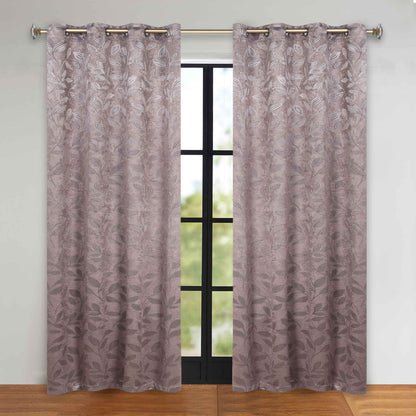 Leaves Room Darkening Grommet Blackout Curtain Panels. Set of 2