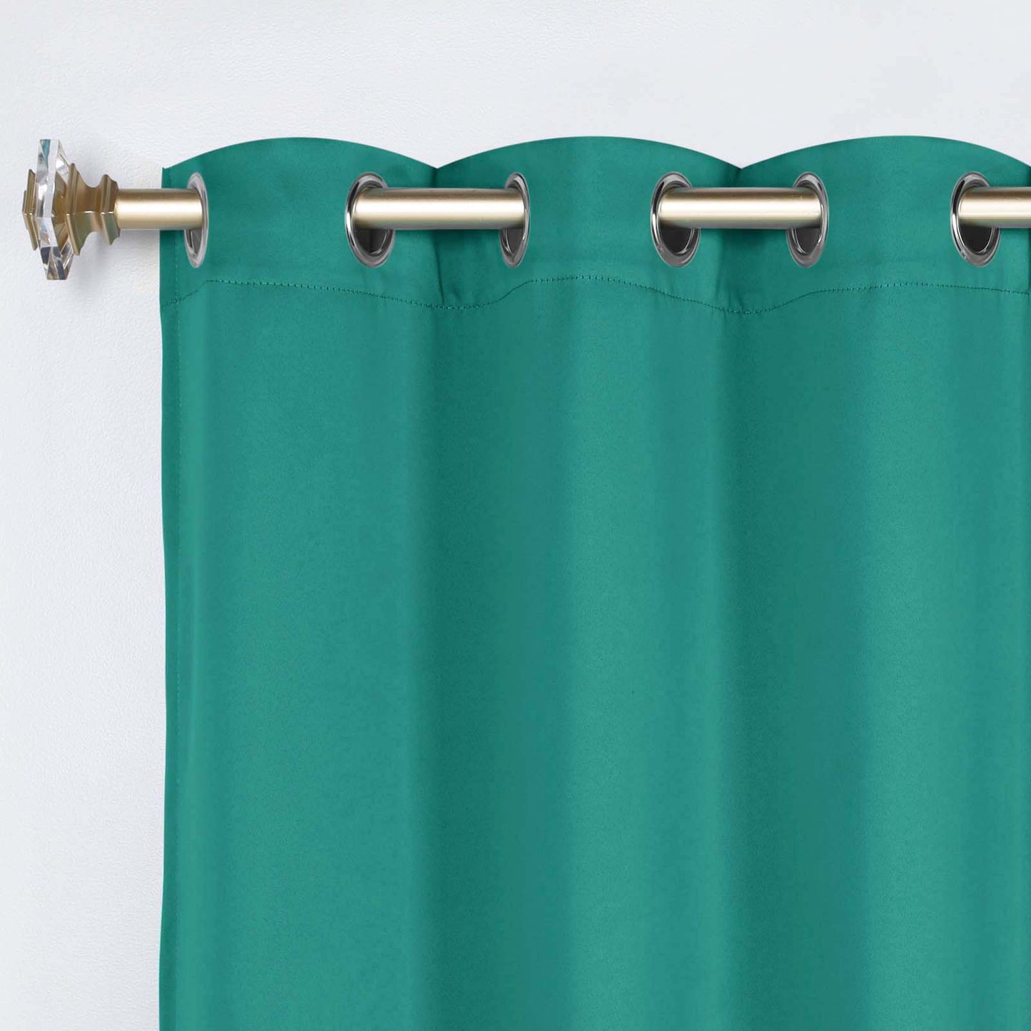 Classic Modern Solid Room Darkening Blackout Curtain Panels. Set of 2