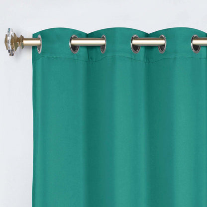Classic Modern Solid Room Darkening Blackout Curtain Panels. Set of 2