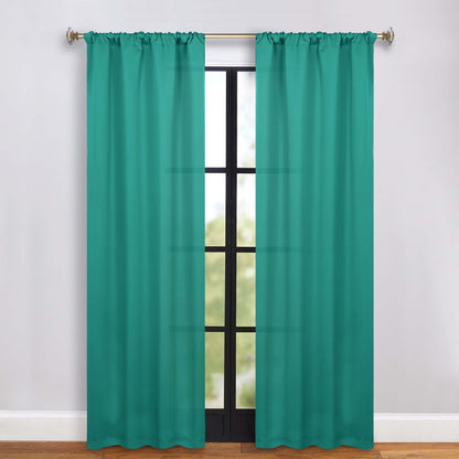 Solid Room Darkening Rod Pocket Blackout Curtain Panels. Set of 2