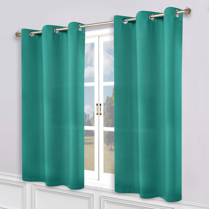 Classic Modern Solid Room Darkening Blackout Curtain Panels. Set of 2
