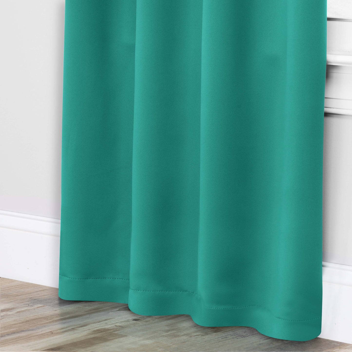 Solid Room Darkening Rod Pocket Blackout Curtain Panels. Set of 2